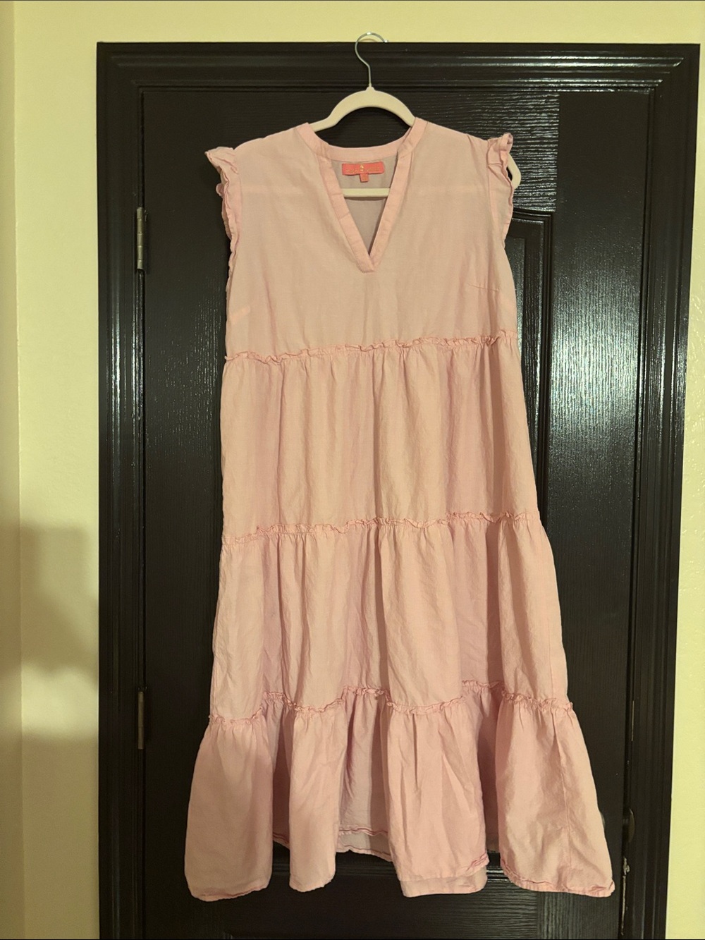 Girls' Pink Tiered Cotton Dress - Brand Unknown